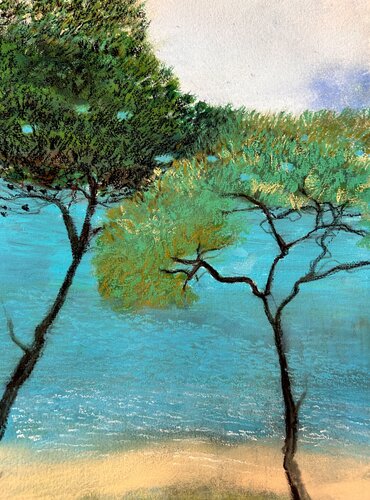 Tage am Meer im Cilento di Sonja Kalmanfi, Pittura in vendita su Singulart