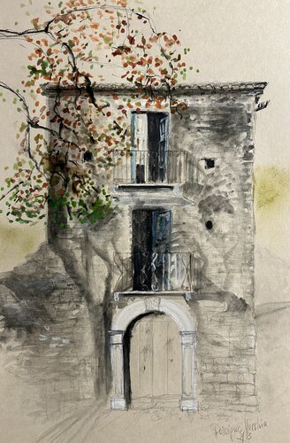 Roscigno Vecchia di Sonja Kalmanfi, Pittura in vendita su Singulart