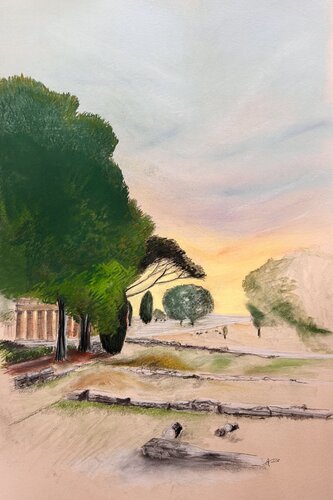 Poseidonia - Paestum von Sonja Kalmanfi, Malerei kaufen auf Singulart