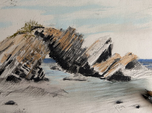 Arco marino - Punta Licosa von Sonja Kalmanfi, Malerei kaufen auf Singulart