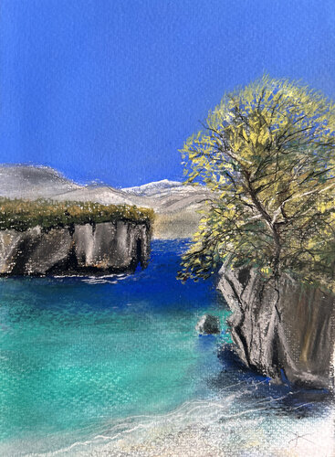Baia Degli Infreschi - Marina di Camerota van Sonja Kalmanfi, Schilderij te koop op Singulart