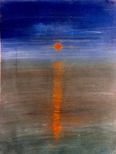 Tramonto Cilento di Sonja Kalmanfi, Pittura in vendita su Singulart