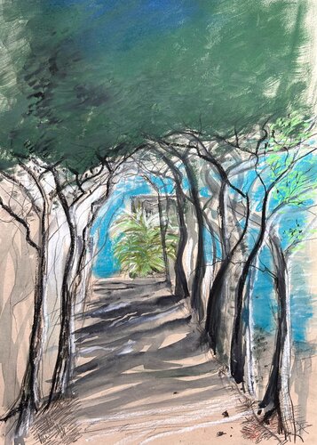 Porta di Punta Licosa - Una Mattina par Sonja Kalmanfi, Peinture en vente sur Singulart