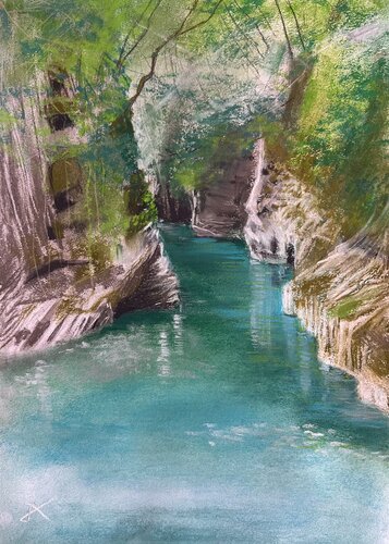 Cola del Mindardo - Rofrano by Sonja Kalmanfi, Painting for Sale on Singulart