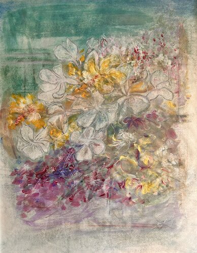 Giardino mediterraneo par Sonja Kalmanfi, Peinture en vente sur Singulart