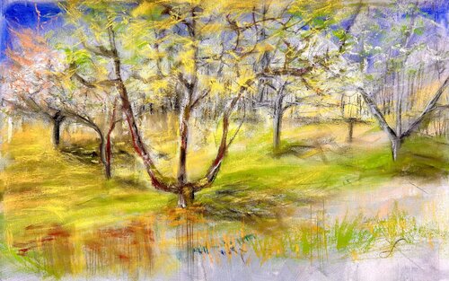 Il giardino by Sonja Kalmanfi, Painting for Sale on Singulart