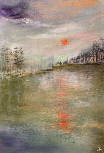 Forest Lake by Sonja Kalmanfi, Painting for Sale on Singulart