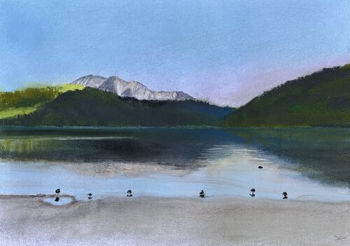 Light on the Way South - Trento by Sonja Kalmanfi, Painting for Sale on Singulart
