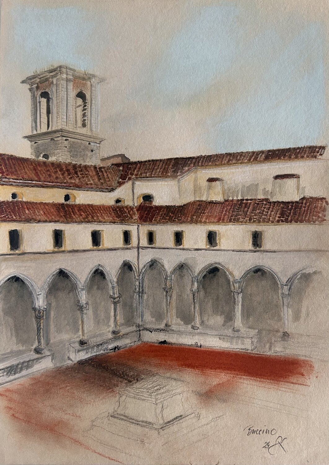 Museo Nazionale Buccino Sonja Kalmanfi Original painting for sale
