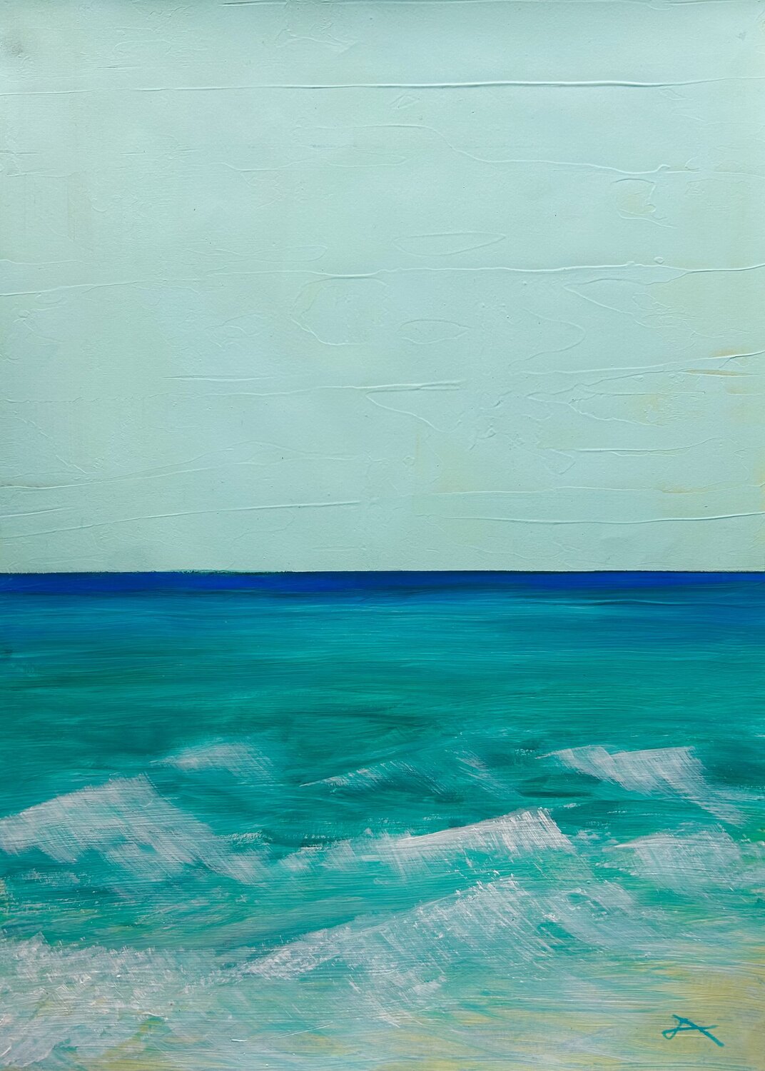 Orizzonte – Nastro blu Sonja Kalmanfi Pintura original en venta