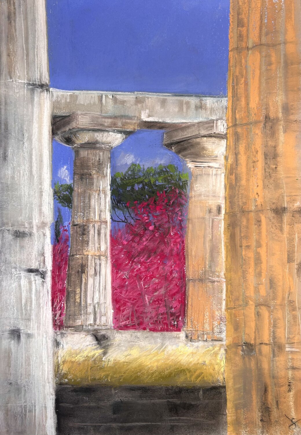 Tempio sul Mar Tirreno Sonja Kalmanfi Peinture originale à vendre