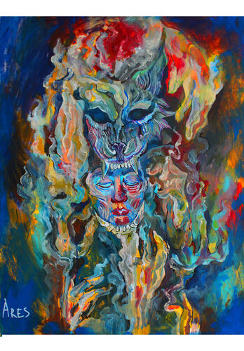 ¿POR QUE QUEMAR A UNA MUER LOBO? von Ares Zanoaga, Malerei kaufen auf Singulart