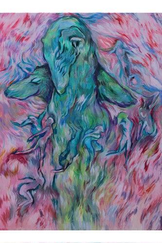 BAILANDO CON LOS PERROS by Ares Zanoaga, 회화 for Sale on Singulart