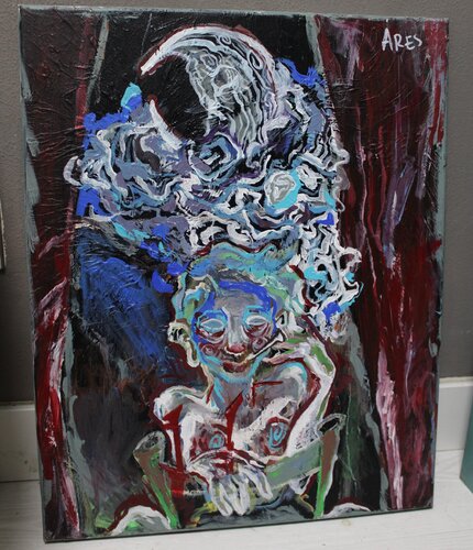 delante del escenario von Ares Zanoaga, Malerei kaufen auf Singulart