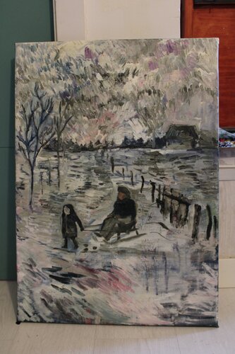 THE YELLOW HOUSE II von Ares Zanoaga, Malerei kaufen auf Singulart