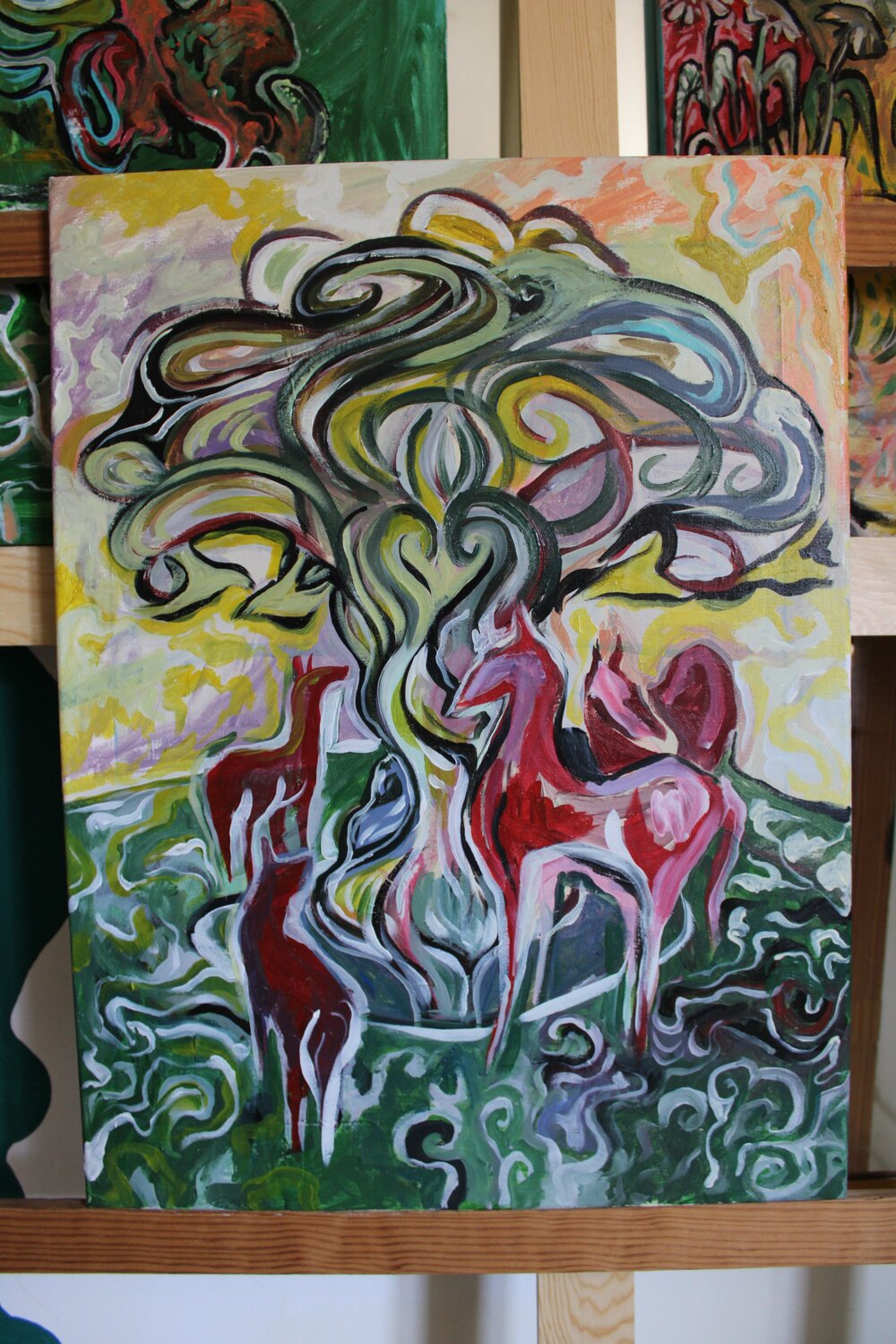 Primavera II Ares Zanoaga Original painting for sale