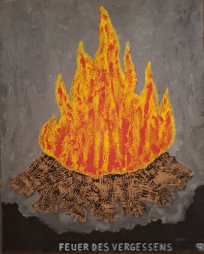 Feuer des Vergessens van Ralf Graf Greif von Greifenstein, Schilderij te koop op Singulart
