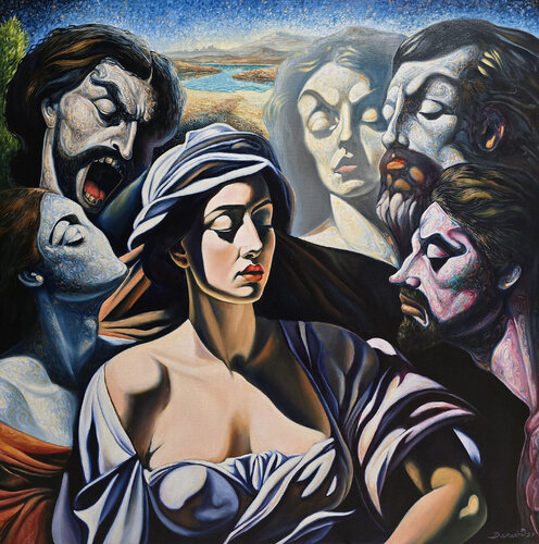 Radiance Amidst Shadows van Darwin Leon, Schilderij te koop op Singulart