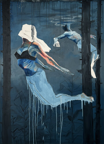 Im Strudel der Eitelkeit van Peter Schmitz, Schilderij te koop op Singulart