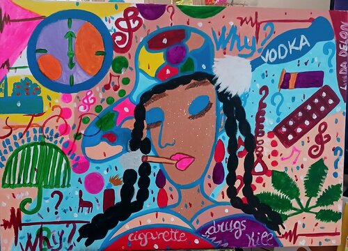 Stop à la drogue von Kouame Linda, Malerei kaufen auf Singulart