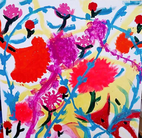 Gaité florale von Kouame Linda, Malerei kaufen auf Singulart