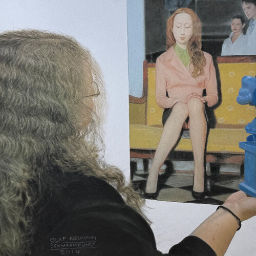 Maria mit den offenen Haaren van Olaf Neumann, Werk op papier te koop op Singulart