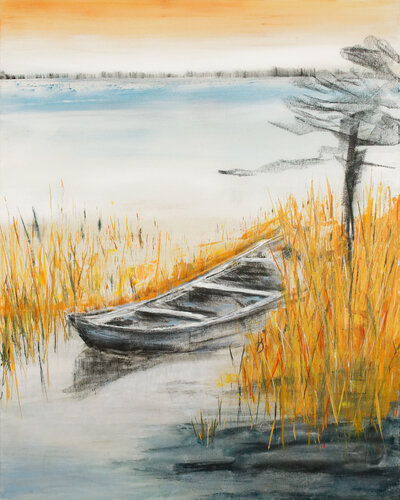 find the frog di Verena Dill, Pittura in vendita su Singulart