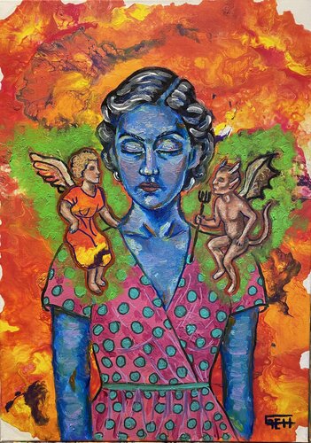 susurros opuestos par Goretti Chavira, Peinture en vente sur Singulart