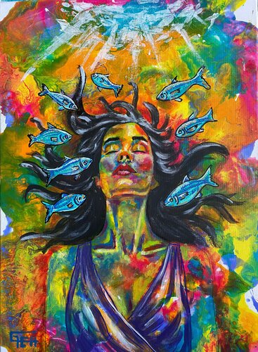 en lo profundo par Goretti Chavira, Peinture en vente sur Singulart