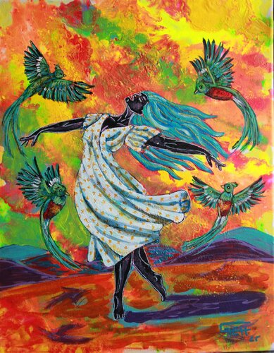 Ecos del Quetzal von Goretti Chavira, Malerei kaufen auf Singulart