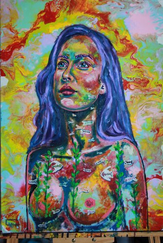 Acuario par Goretti Chavira, Peinture en vente sur Singulart