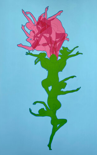 Mensch-Blume von Felix Endriss, Malerei kaufen auf Singulart