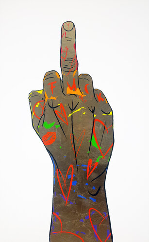 Golden Fuck von Felix Endriss, Malerei kaufen auf Singulart