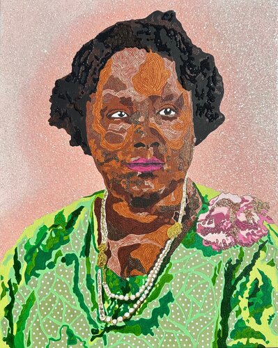 Ethel Hedgemon Lyles: Guiding Light to Twenty Pearls and the Divine Nine di Ashley Joi, Pittura in vendita su Singulart