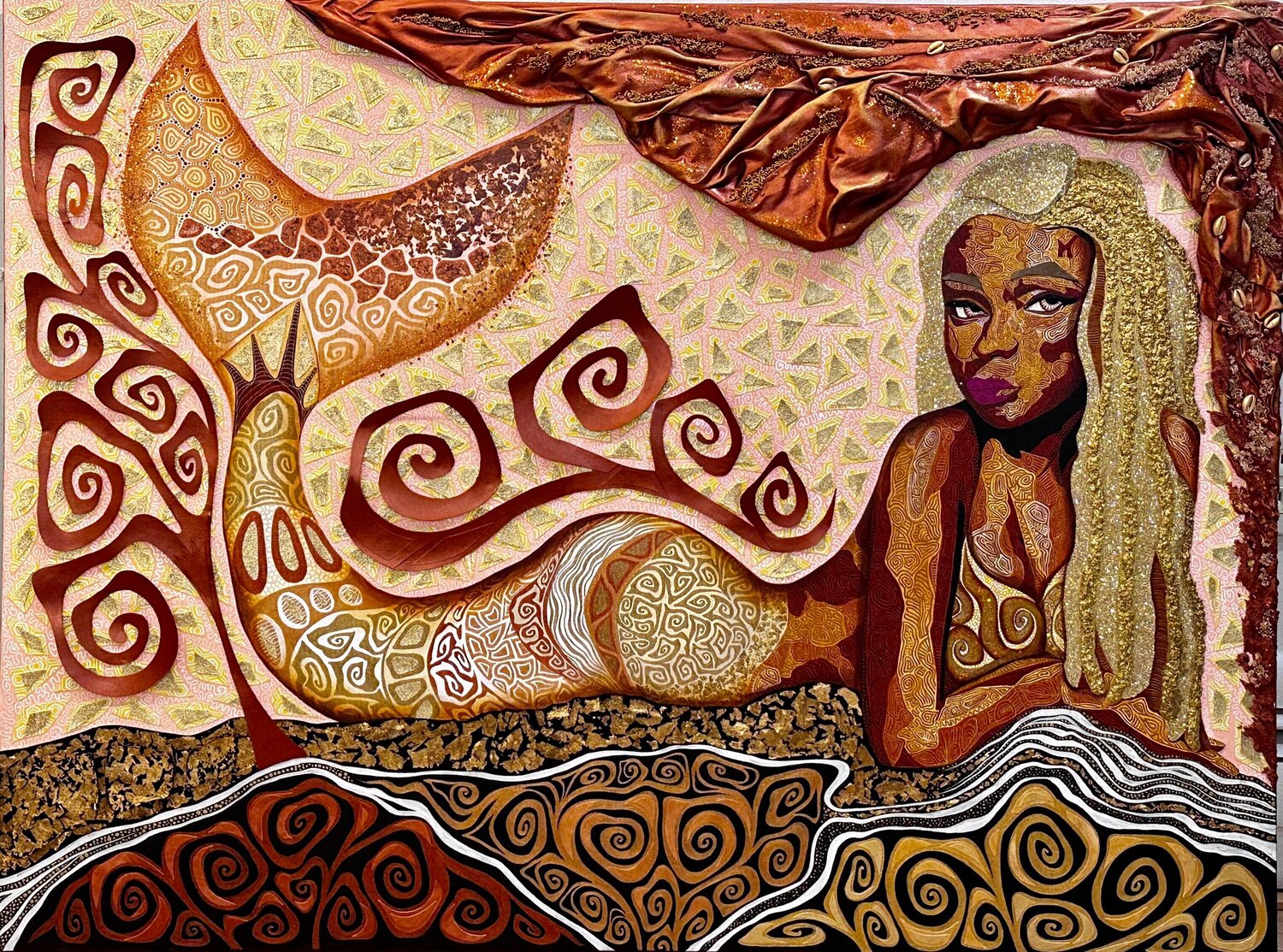 Oshun’s Love Ashley Joi Dipinto originale in vendita