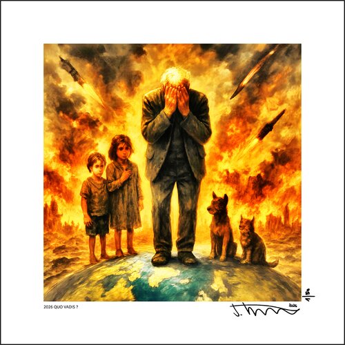 2026 QUO VADIS? von JOACHIM ARNO ZIEGENRÜCKER (JOARNO), Druck kaufen auf Singulart