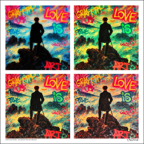 CASPAR DAVID FRIEDRICH - DER WANDERER ÜBER DEM NEBELMEER von JOACHIM ARNO ZIEGENRÜCKER (JOARNO), Druck kaufen auf Singulart