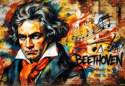 LUDWIG VAN BEETHOVEN by JOACHIM ARNO ZIEGENRÜCKER (JOARNO), 인쇄 for Sale on Singulart