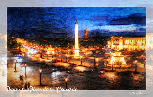 PARIS • LA PLACE DE LA CONCORDE by JOACHIM ARNO ZIEGENRÜCKER (JOARNO), Print for Sale on Singulart