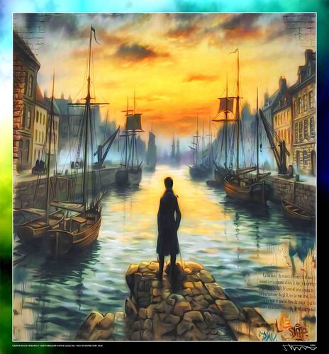 CASPAR DAVID FRIEDRICH • GREIFSWALDER HAFEN (1810/20) • NEU INTERPRETIERT 2026 de JOACHIM ARNO ZIEGENRÜCKER (JOARNO), Impresión a la venta en Singulart