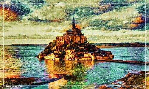 LE MONT-SAINT-MICHEL von JOACHIM ARNO ZIEGENRÜCKER (JOARNO), Druck kaufen auf Singulart