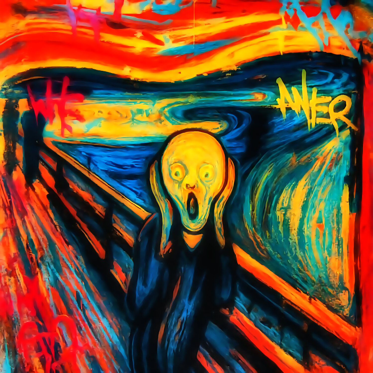 DER SCHREI • NACH EDVARD MUNCH • NEU INTERPRETIERT JOACHIM ARNO ZIEGENRÜCKER (JOARNO) Stampa in vendita