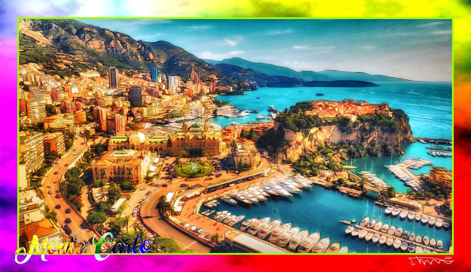 MONTE CARLO JOACHIM ARNO ZIEGENRÜCKER (JOARNO) Afdruk te koop