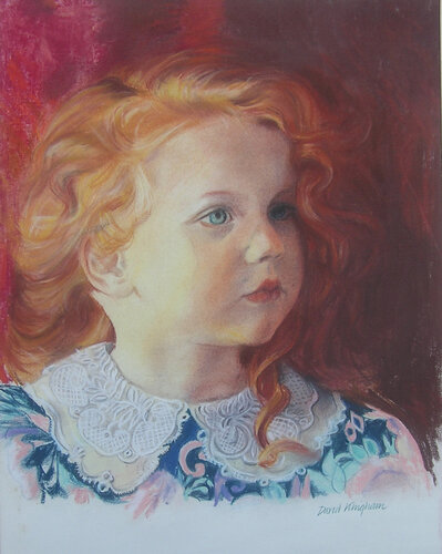 Portrait of a young girl von David Kingham, Zeichnungen kaufen auf Singulart