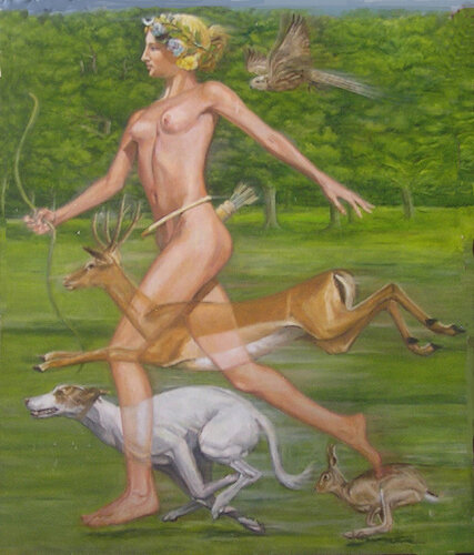 Diana of the hunt de David Kingham, Pintura a la venta en Singulart