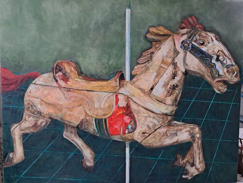 Carousel par David Kingham, Peinture en vente sur Singulart