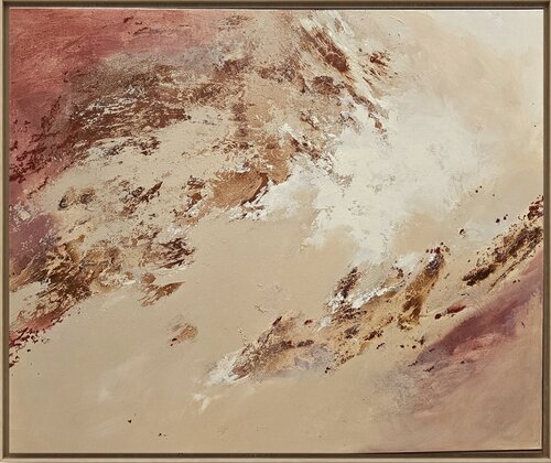A Touch of Calm Burgundy van Jennifer Kraft, Schilderij te koop op Singulart