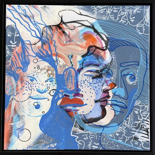 Blue in Suspension de Andreea Bianca Velcsov, Pintura a la venta en Singulart