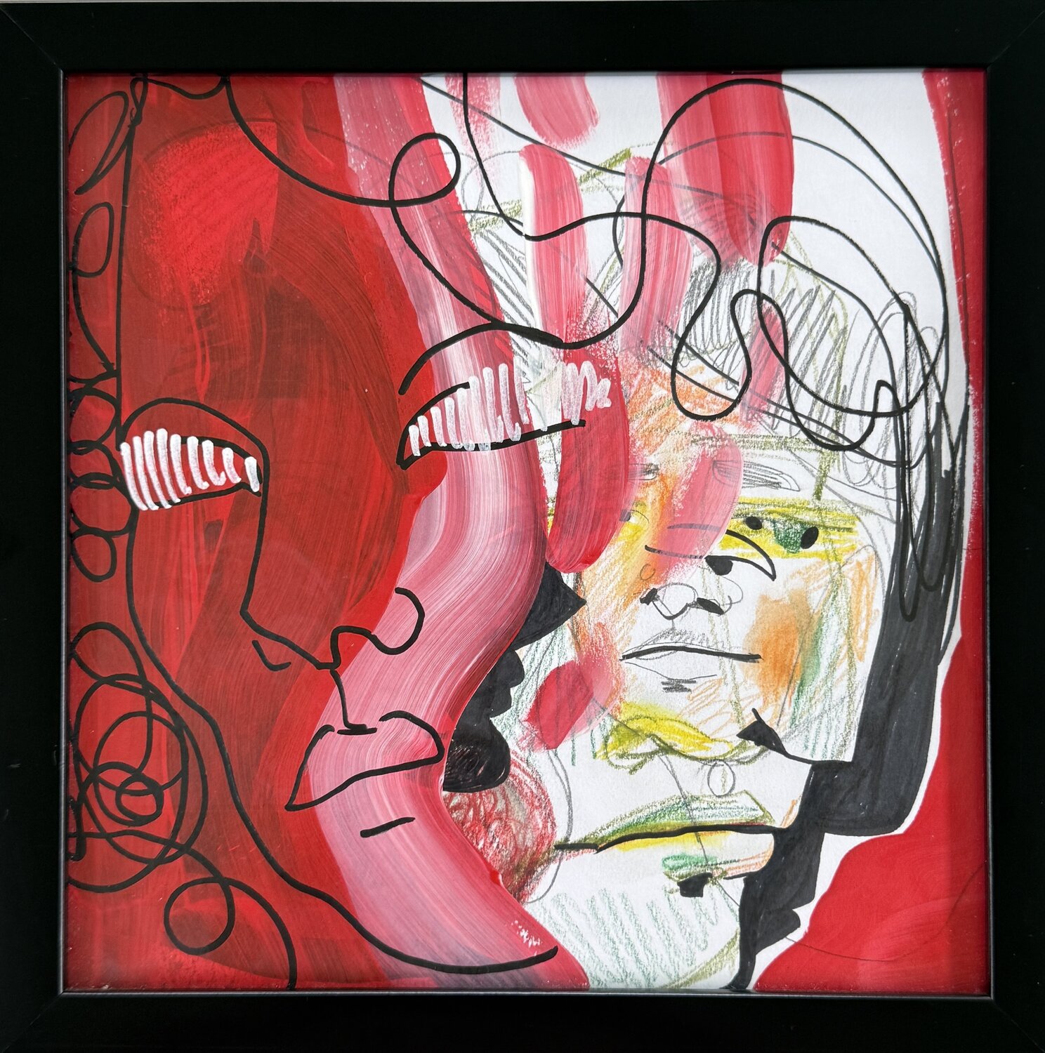 Split Red Andreea Bianca Velcsov Œuvre sur papier à vendre