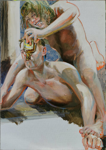 Zwangsernährung van Sigurd Wendland, Schilderij te koop op Singulart